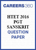 HTET 2016 PGT Sanskrit question paper