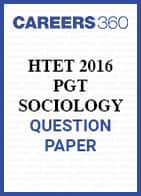 HTET 2016 PGT Sociology question paper