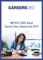 HP TET 2021 Final Answer Key (June) Arts TET