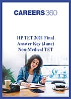 HP TET 2021 Final Answer Key (June) Non-Medical TET