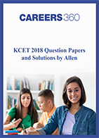 KCET 2018 question papers and solutions by Allen