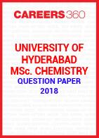 University of Hyderabad MSc. Chemistry Question Paper 2018