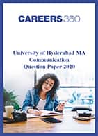 University of Hyderabad MA Communication Question Paper 2020