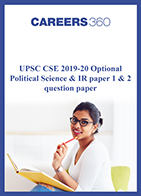 UPSC CSE 2019-20 Optional Political Science and IR Paper 1 & 2 question paper