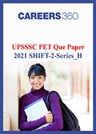 UPSSSC PET 2021 question paper for shift 2 series H