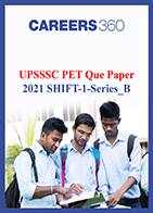 UPSSSC PET 2021 question paper for shift 1 series B