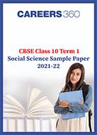 CBSE Class 10 Term 1 Social Science Sample Paper 2021-22