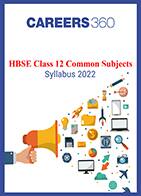HBSE Class 12 Common Subjects Syllabus 2022