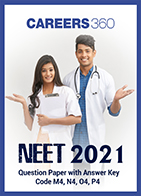 NEET 2021 Question Paper with Answer Key Code M4, N4, O4, P4
