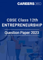 CBSE Class 12th Entrepreneurship Question Paper 2023