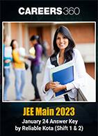 JEE Main 2023 January 24 Answer Key by Reliable Kota (Shift 1 & 2)