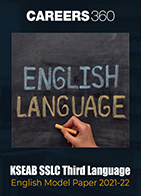 KSEAB SSLC Third Language - English Model Paper 2021-22