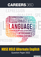 NBSE HSLC Alternate English Question Paper 2022