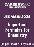 JEE Main 2024 Chemistry Important Formulas