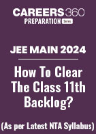 JEE Main 2024- How to clear the Class 11th Backlog ?