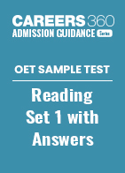 OET Sample Test Reading - Set 1 with Answers