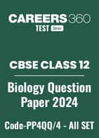 CBSE Class 12 Biology Elective Question Papers 2024 (Code-PP4QQ/4) – All Sets (1, 2, 3)