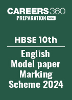 HBSE 10th English Model paper & Marking Scheme 2024