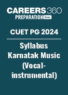 CUET PG 2024 Syllabus Karnatak Music (Vocal & Instrumental)