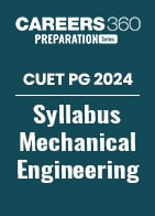 CUET PG 2024 Syllabus Mechanical Engineering