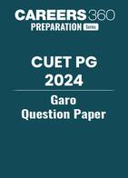 CUET PG Garo Question Paper 2024
