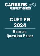 CUET PG German Question Paper 2024