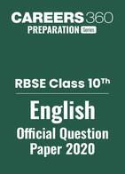 RBSE Class 10 English Question Paper 2020: Download PDF