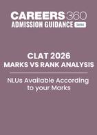 CLAT 2026 Marks vs Rank Analysis - NLUs available according to your marks