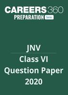 JNV Class VI Question Paper 2020