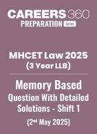 MHCET LAW 2025 (3-year LLB) Memory Based Question with Answer Key and Solutions -2nd May  - Slot 1
