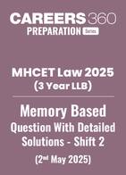MHCET LAW 2025 (3-year LLB) Memory Based Question with Answer Key and Solutions -2nd May  - Slot 2