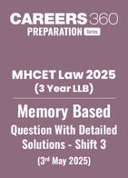 MHCET LAW 2025 (3-year LLB) Memory Based Question with Answer Key and Solutions -3rd May - Slot 3