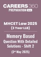 MHCET LAW 2025 (3-year LLB) Memory Based Question with Answer Key and Solutions -3rd May  - Slot 2