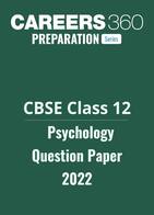 CBSE Class 12 Psychology Question Paper 2022