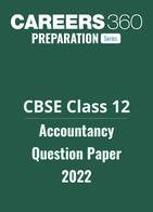 CBSE Class 12 Accountancy Question Paper 2022