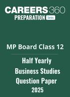 MP Class 12 Half Yearly Question Paper Business Studies 2025