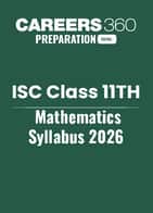 ISC Class 11th Mathematics Syllabus 2026