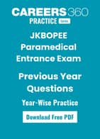 JKBOPEE Paramedical Previous Year Question Papers with Answers & Solutions PDF