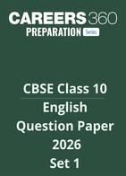 CBSE Class 10 English Question Paper 2026 Set 1