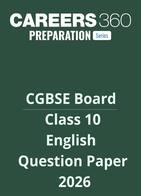 CGBSE Board Class 10 English Question Paper 2026