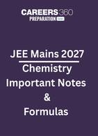JEE Main 2027 Chemistry Important Notes and Formulas