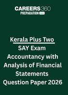 Kerala Plus Two SAY Exam Accountancy with Analysis of Financial Statements Question Paper 2026