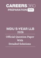 MDU 5-year LLB 2026 Official Question Paper with Answer key