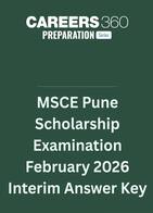 MSCE Pune Scholarship Examination February 2026 Interim Answer Key