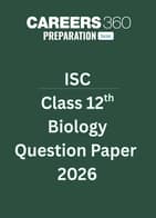 ISC Class 12th Biology Question Paper 2026
