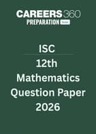 ISC Class 12 Maths Question Paper 2026