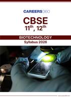 CBSE 11th, 12th Biotechnology Syllabus 2026-27