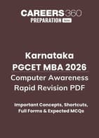 Karnataka PGCET 2026 Computer Awareness Rapid Revision PDF