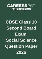 CBSE Class 10 Second Board Exam  Social Science Question Paper 2026