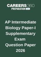 AP Intermediate Biology Paper-I Supplementary Exam Question Paper 2026